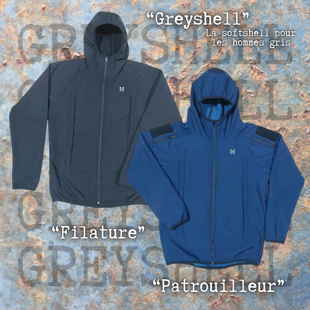 Softshell « PATROUILLEUR » bleu avec  velcro extérieur