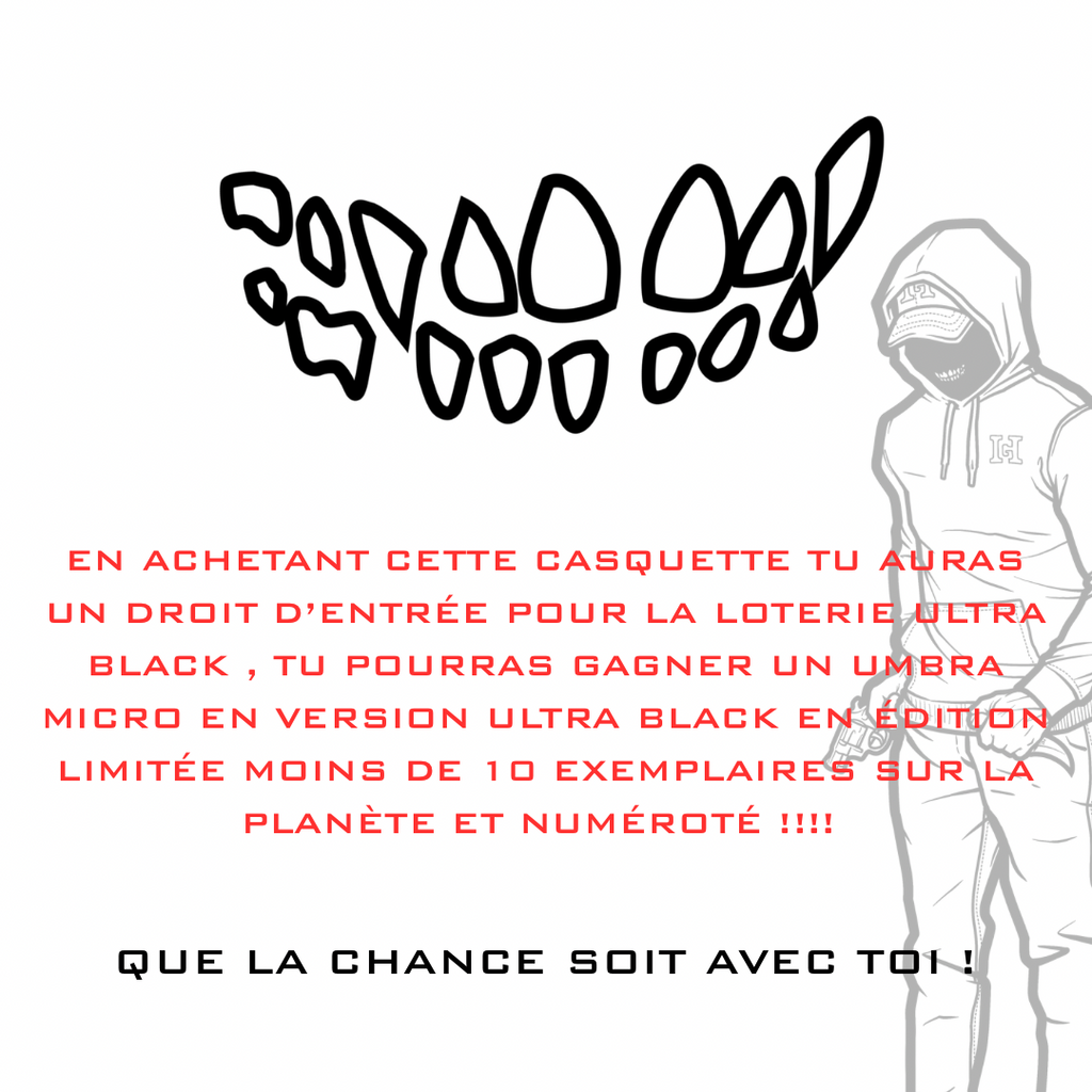 PACK loterie ULTRA BLACK ( Casquette + Billet )