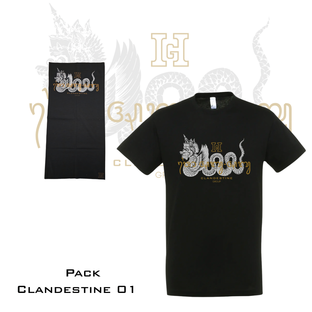 Pack T-SHIRT & CACHECOU “CLANDESTINE-001”